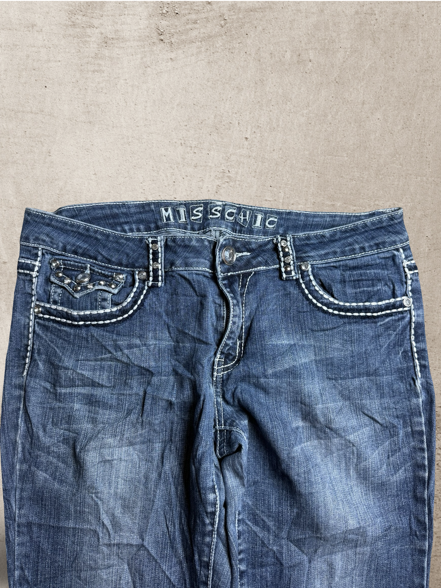 Embroidered Vintage Jeans  | W34 L32