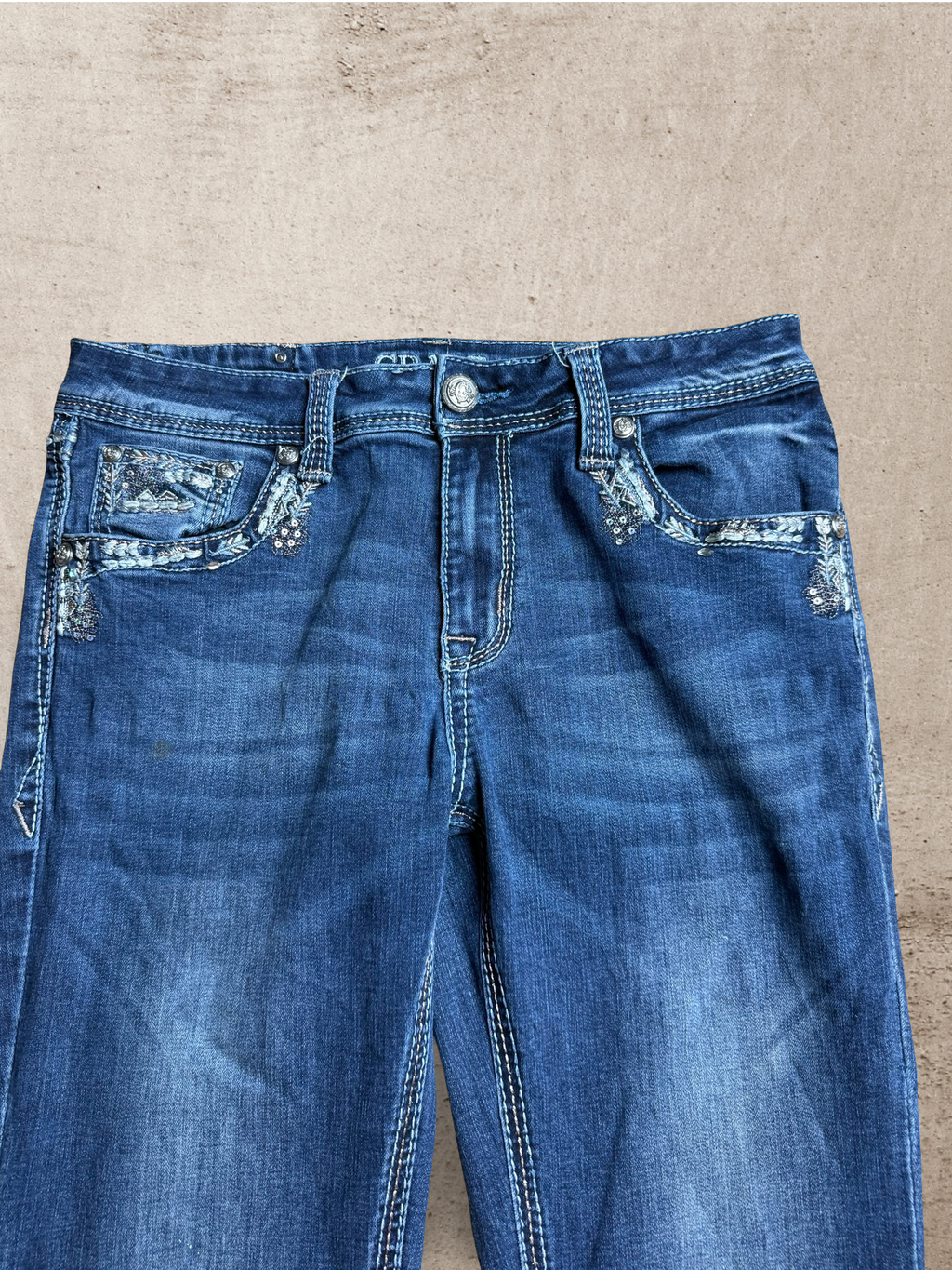 Embroidered Vintage Jeans  | W30 L34
