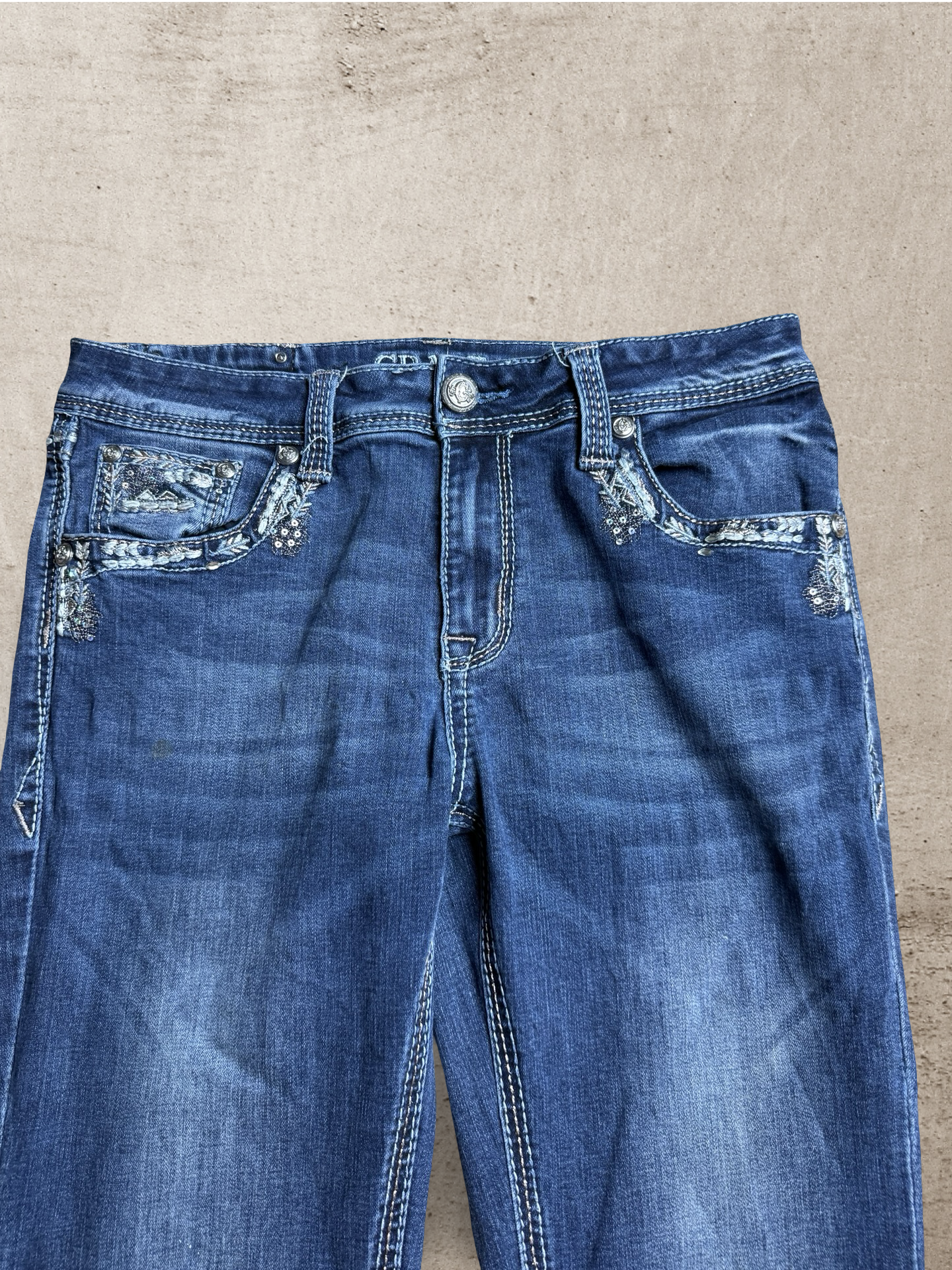 Embroidered Vintage Jeans  | W30 L34
