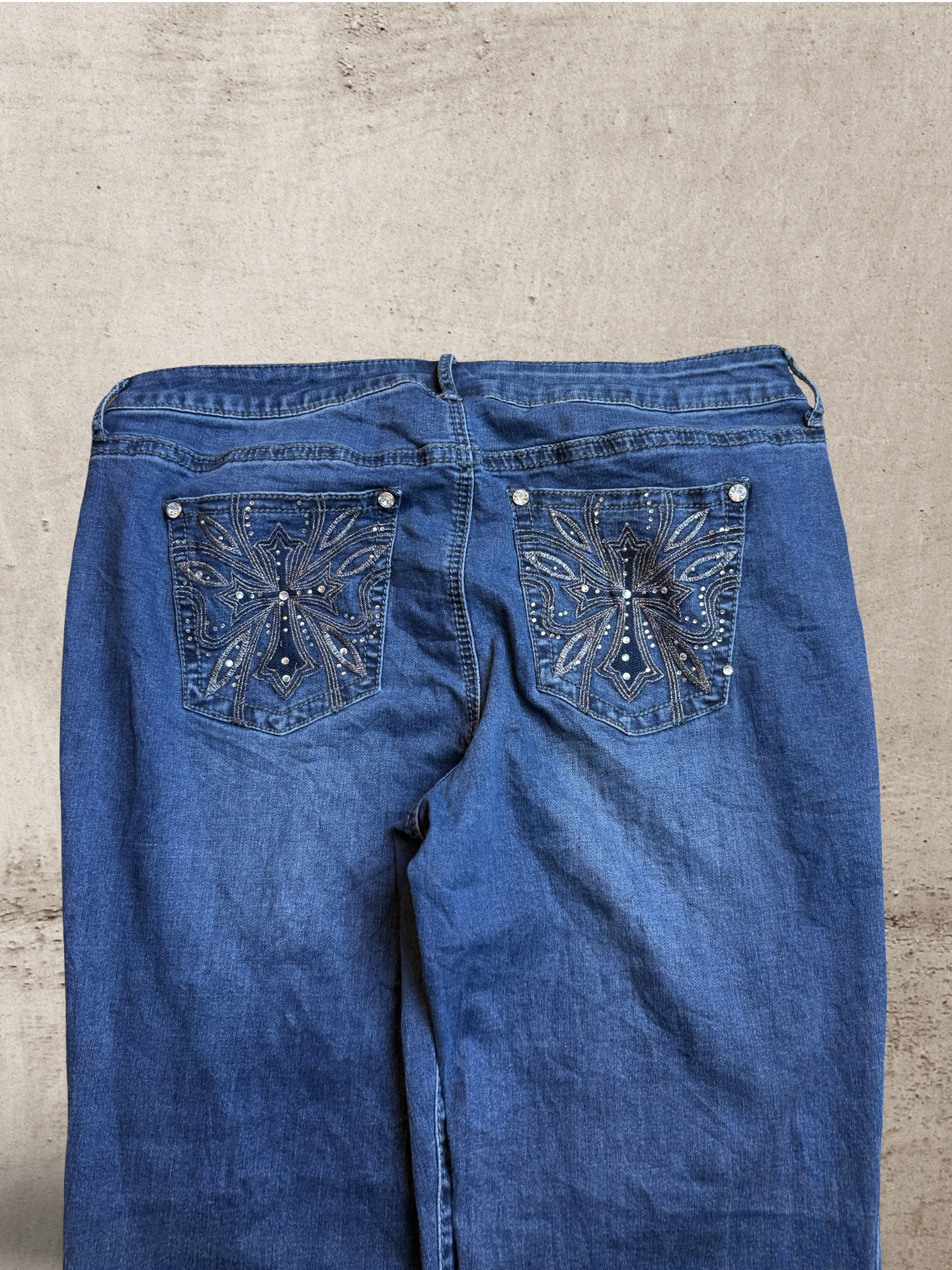 Embroidered Vintage Jeans | W36 L34